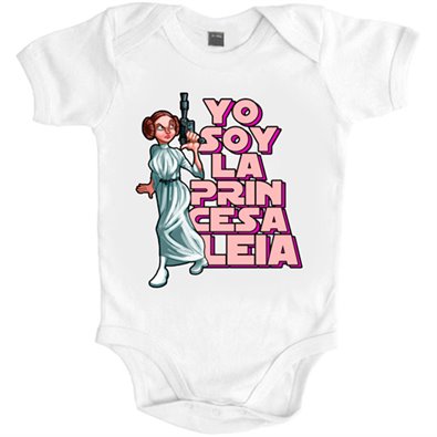Body bebé Soy Princesa parodia Leia