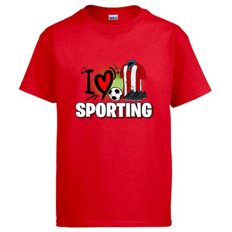 Camiseta para enamorado de su equipo de fútbol del Sporting