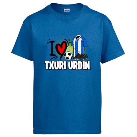 Camiseta para enamorado de su equipo de fútbol txuri urdin