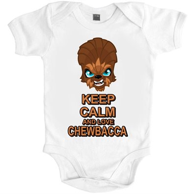 Body bebé Keep Calm and love parodia Chewbacca