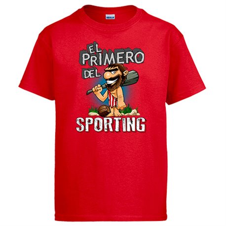 Camiseta frase el primero del Sporting para hincha de su equipo de fútbol