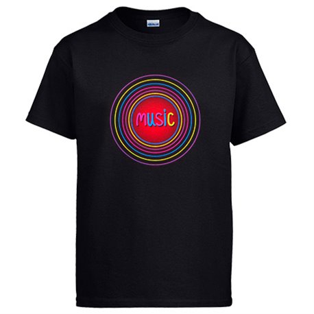Camiseta Music disco antiguo