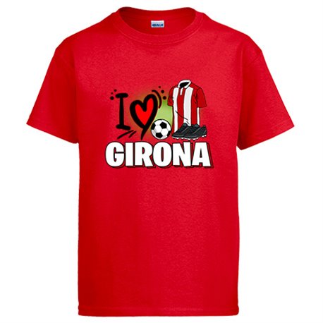 Camiseta para enamorado de su equipo de fútbol de Girona