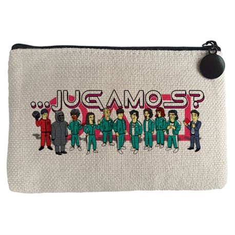 Monedero parodia divertida del calamar estilo dibujos amarillos