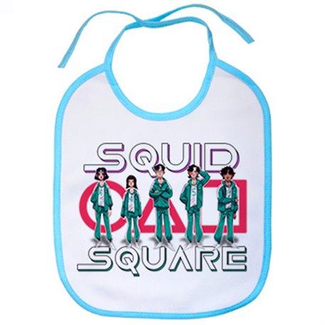 Babero parodia del calamar squid square