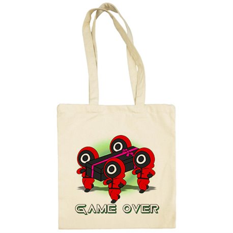 Bolsa de tela parodia divertida del juego del calamar game over