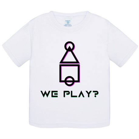 Camiseta bebé frase we play al juego del calamar