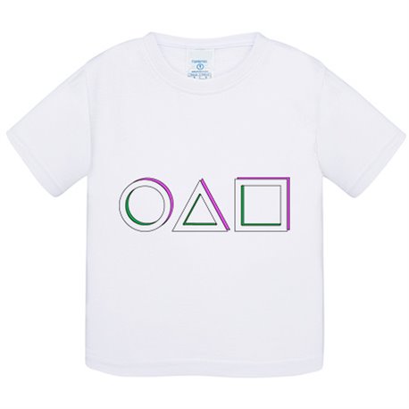 Camiseta bebé ilustración de los símbolos del calamar