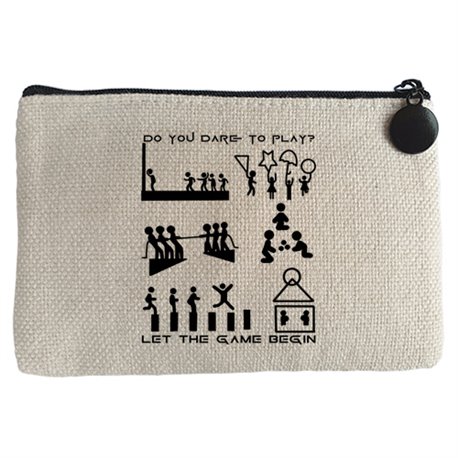 Monedero ilustración silueta homenaje a los juegos del calamar