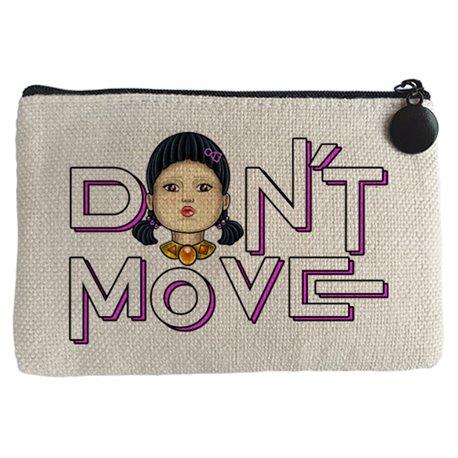 Monedero parodia de la muñeca del calamar del juego luz verde luz roja no te muevas