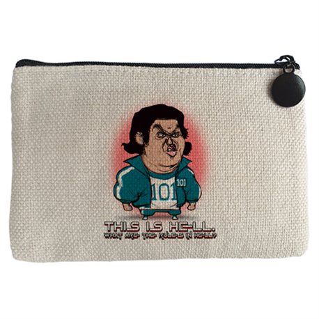 Monedero parodia del calamar frase del jugador número 101 esto es el infierno