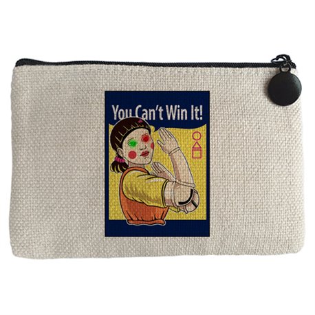 Monedero parodia del calamar frase you cant win it al juego luz verde luz roja