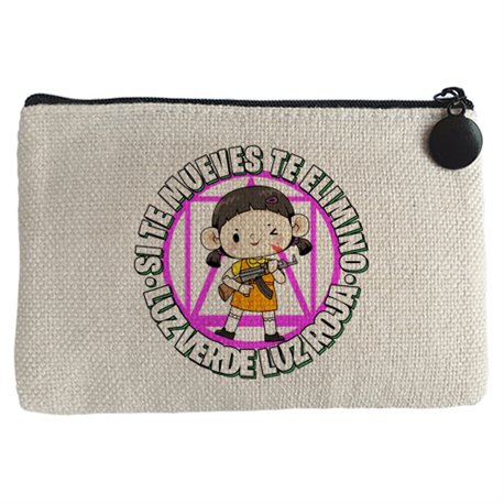 Monedero parodia del calamar juego de la muñeca frase si te mueves te elimino