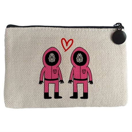 Monedero parodia divertida del calamar chicas enamoradas para san valentín lgtb