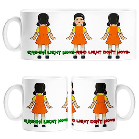 Taza parodia del calamar green light red light dont move