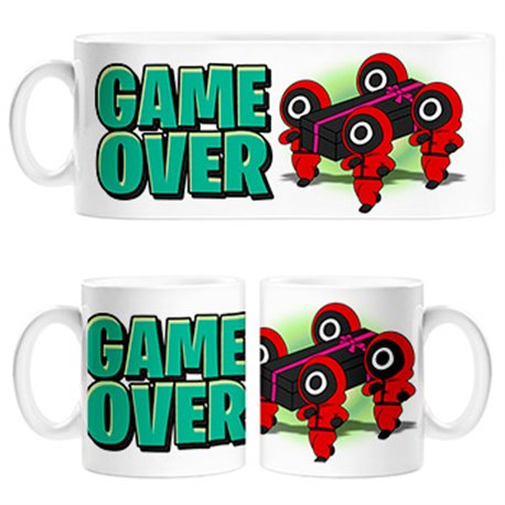 Taza parodia divertida del juego del calamar game over