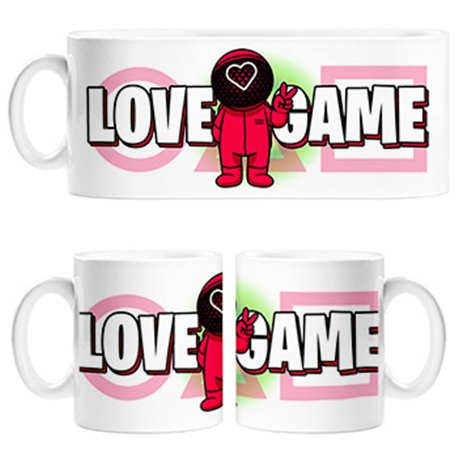 Taza parodia para fan del calamar frase love game