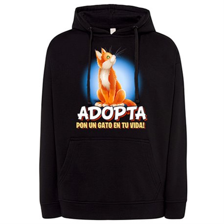 Sudadera adopta pon un gato en tu vida