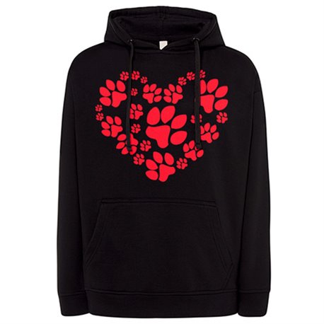 Sudadera amor por los perros pisada de mascota