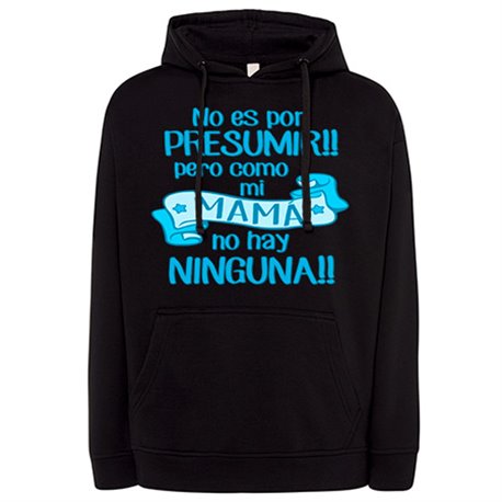 Sudadera comi mi mamá no hay ninguna azul
