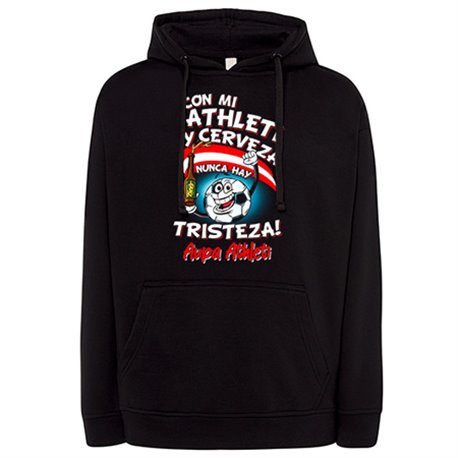 Sudadera frase con mi Athleti y cerveza nunca hay tristeza aupa Bilbao para aficionado al fútbol