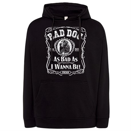 Sudadera frase perro raza Cocker Bad dog as bad as I wanna be