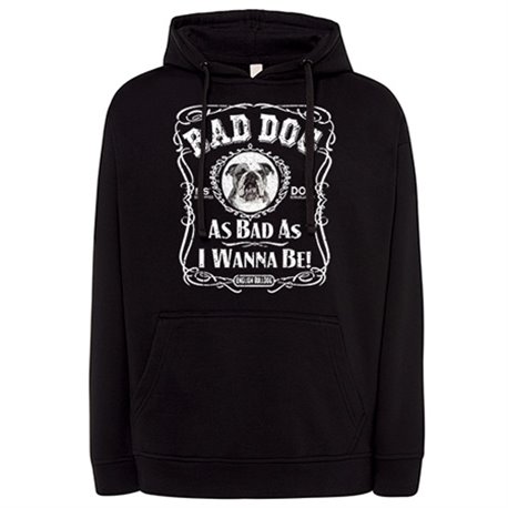 Sudadera frase perro raza English Bulldog Bad dog as bad as I wanna be