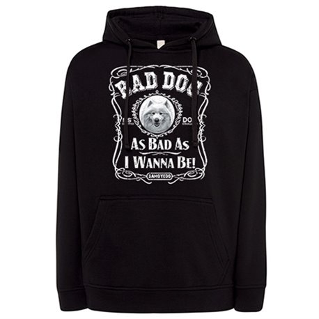 Sudadera frase perro raza Samoyedo Bad dog as bad as I wanna be