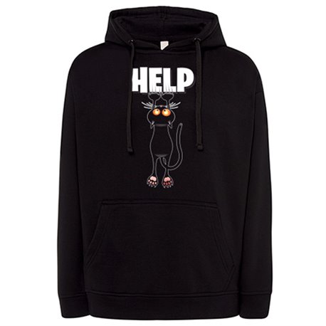 Sudadera gato divertido cayéndose 