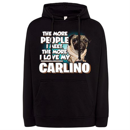 Sudadera I love my Carlino raza perro