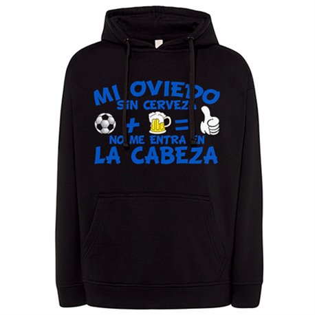Sudadera Mi Oviedo sin Cerveza no me entra en la cabeza frase para futboleros