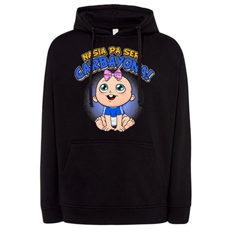 Sudadera nacida para ser Carbayona para aficionada al fútbol de Oviedo
