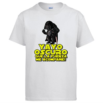 Camiseta Star Wars Yayo oscuro que la fuerza me acompañe