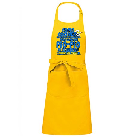 Delantal Las Palmas cocinero pio pio aficionado al fútbol