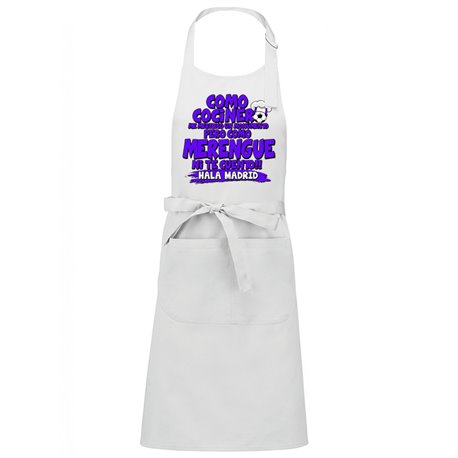 Delantal ELIMINAR Madrid cocinero merengue aficionado al fútbol