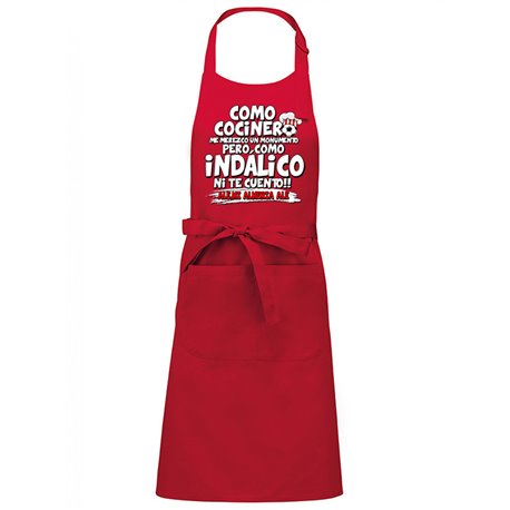 Delantal Almería cocinero indálico aficionado al fútbol