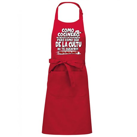 Delantal Cultu cocinero leonés aficionado al fútbol