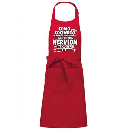 Delantal Sevilla cocinero nervión aficionado al fútbol