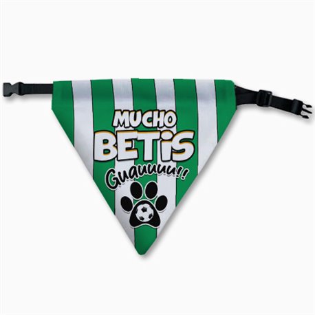 Collar pañuelo para perro del Betis bético aficionado al fútbol