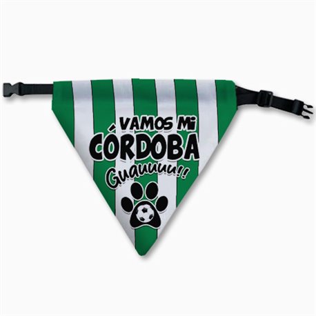 Collar pañuelo para perro del Córdoba califa aficionado al fútbol