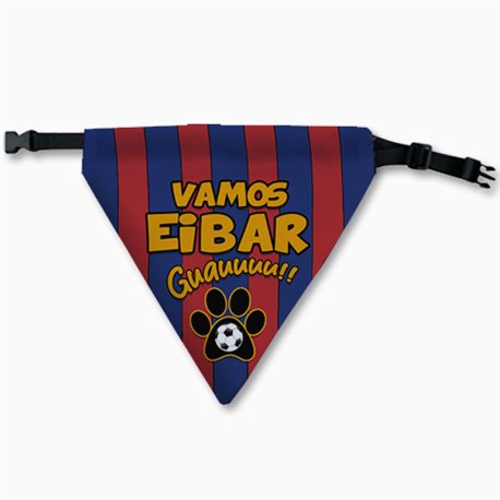 Collar pañuelo para perro del Eibar armero aficionado al fútbol