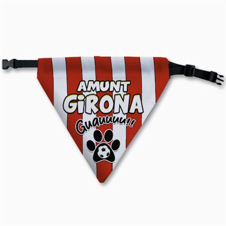 Collar pañuelo para perro del Girona aficionado al fútbol