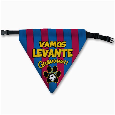Collar pañuelo para perro del Levante granota aficionado al fútbol