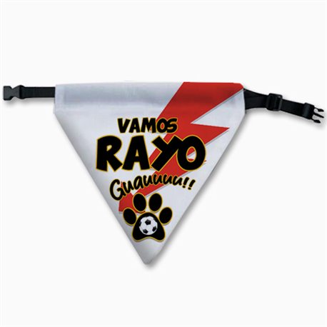 Collar pañuelo para perro del Rayo rayista de Vallecas aficionado al fútbol