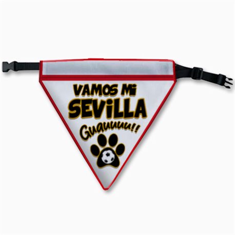 Collar pañuelo para perro del Sevilla nervión aficionado al fútbol