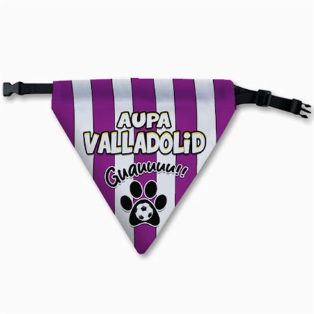 Collar pañuelo para perro del Valladolid pucelano aficionado al fútbol