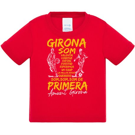 Camiseta bebé Girona som de primera 2022 orgull gironí para aficionados del fútbol y el básquet