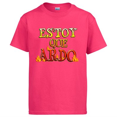 Camiseta con frase divertida Estoy que ardo