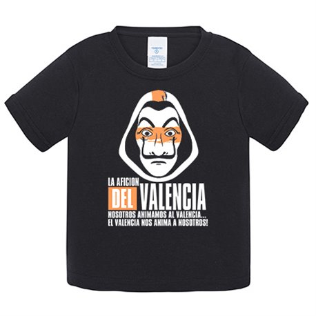 Camiseta bebé para futbolero aficionado del valencia