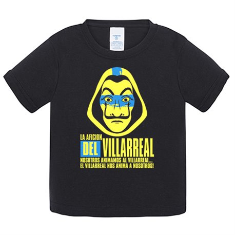 Camiseta bebé para futbolero aficionado del villarreal